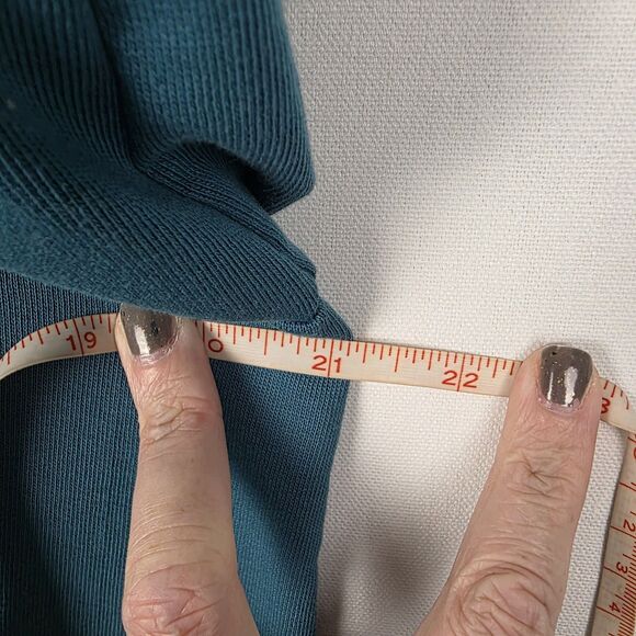 Soft Surroundings Winifred Pullover Blue French Terry Sweater Tunic Top Size Med - Picture 6 of 7